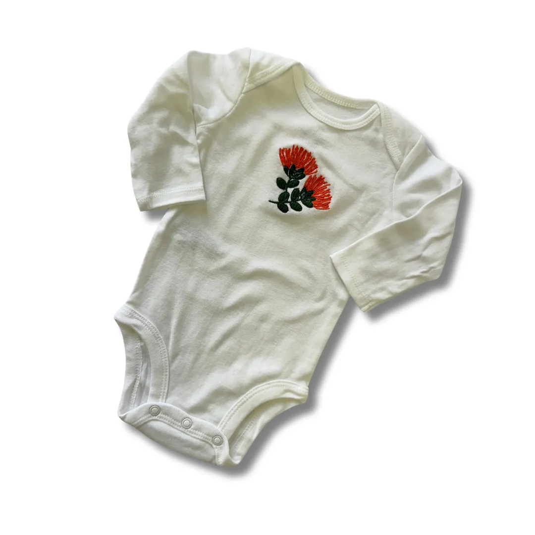 Ohia Lehua Embroidered Onesie