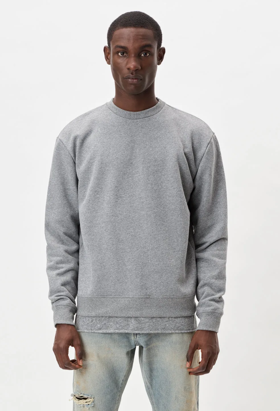 Oversized Crewneck Pullover / Dark Grey