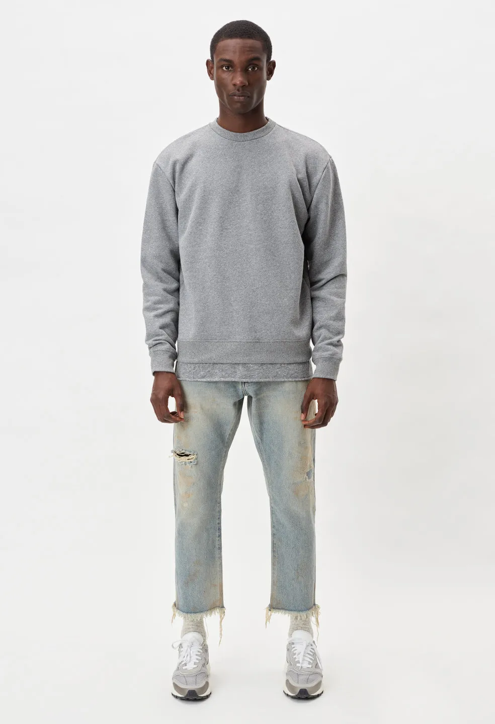 Oversized Crewneck Pullover / Dark Grey