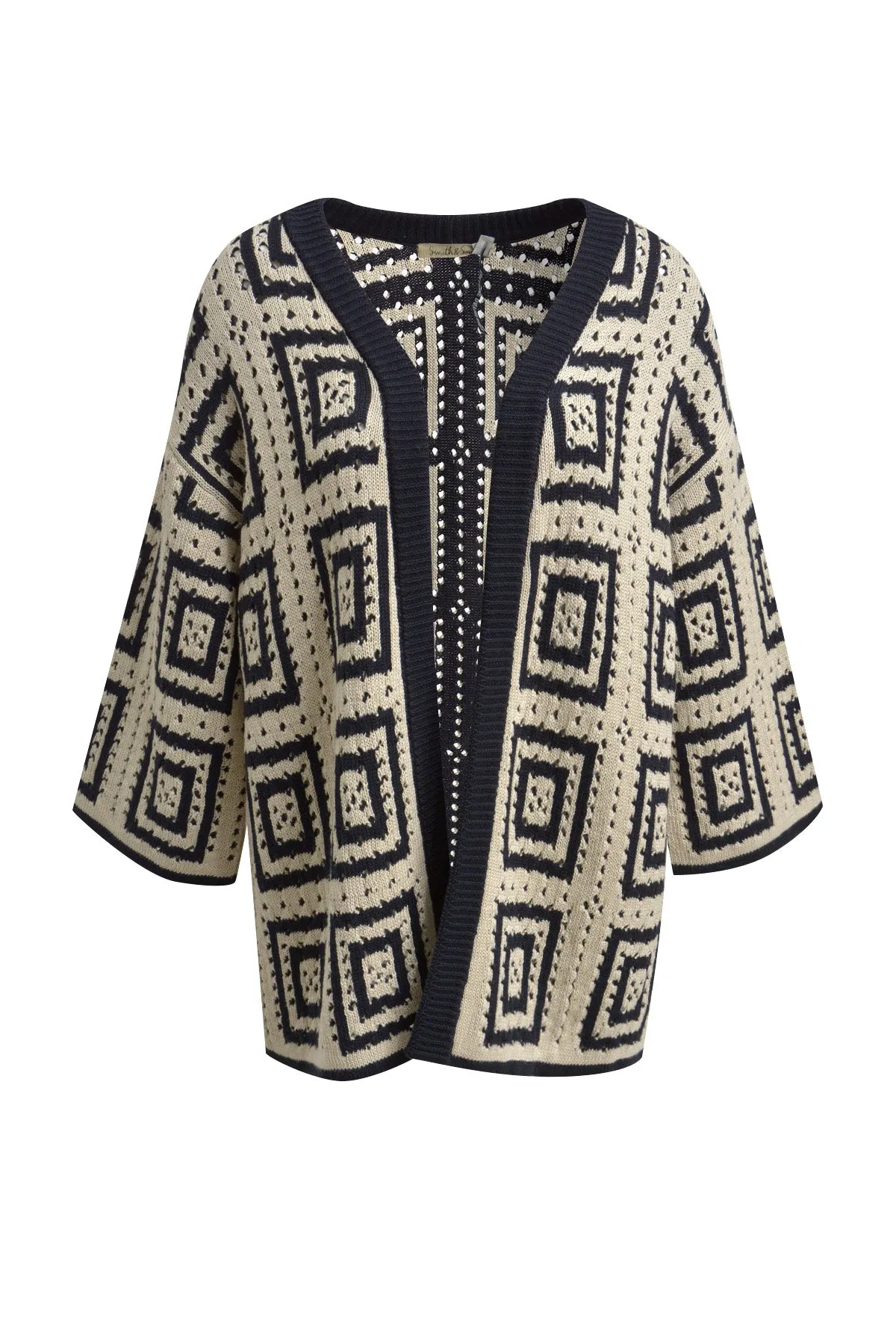 Patterned Knit Kimono