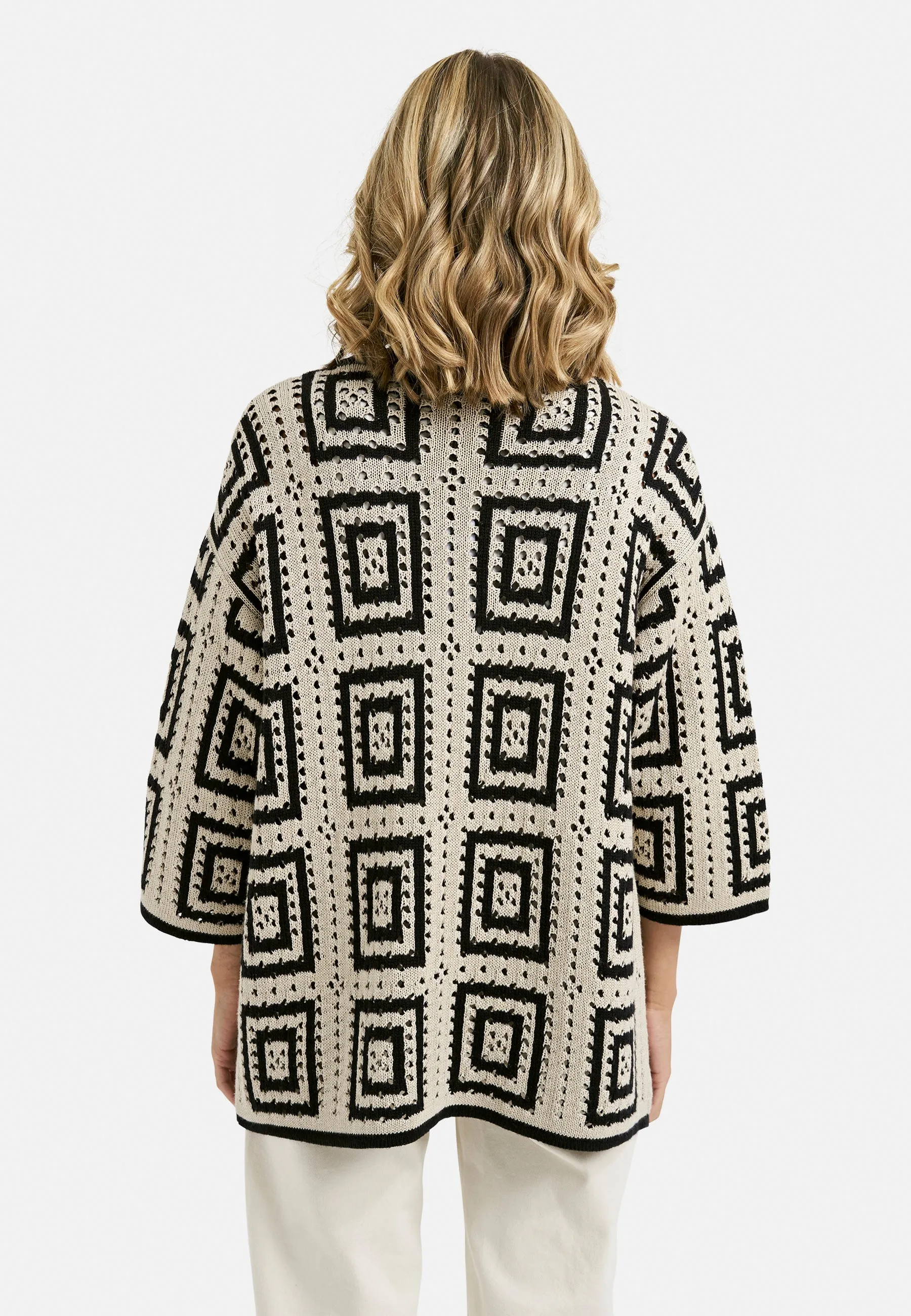 Patterned Knit Kimono