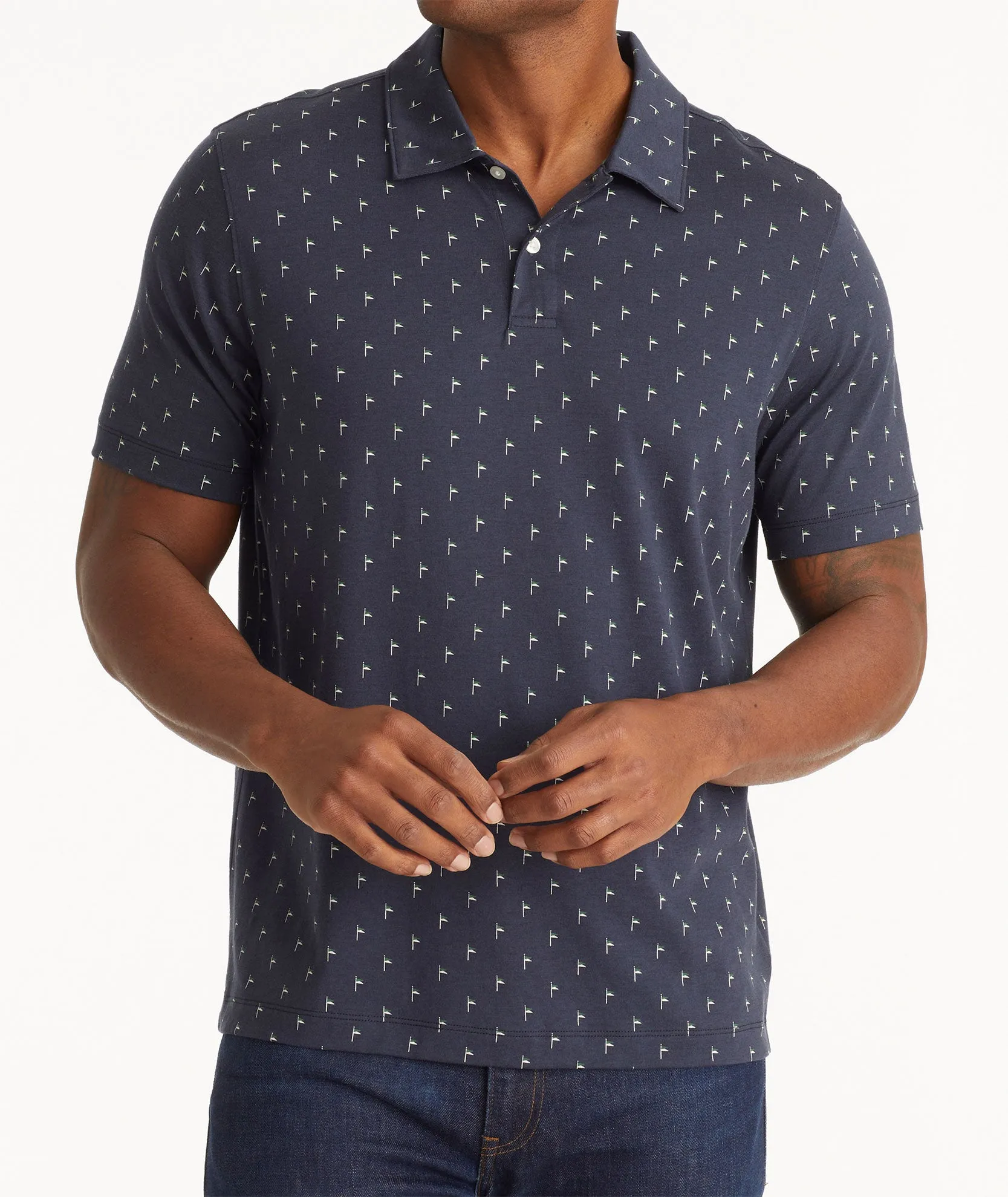 Patterned Performance Polo