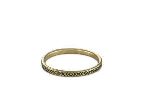 Patterned Stacking Ring - Bronze