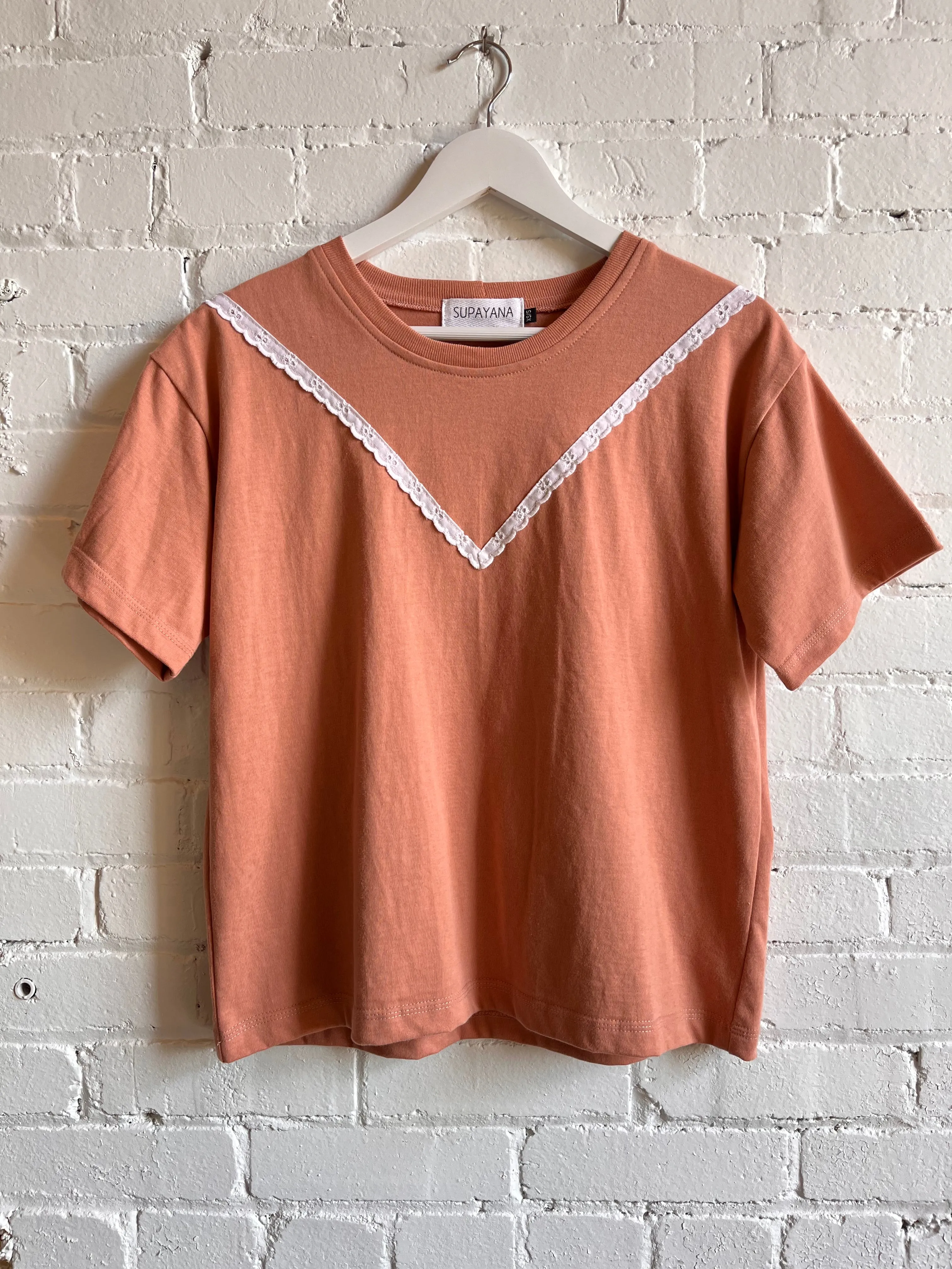 Peachy loose fit tee in heavy cotton