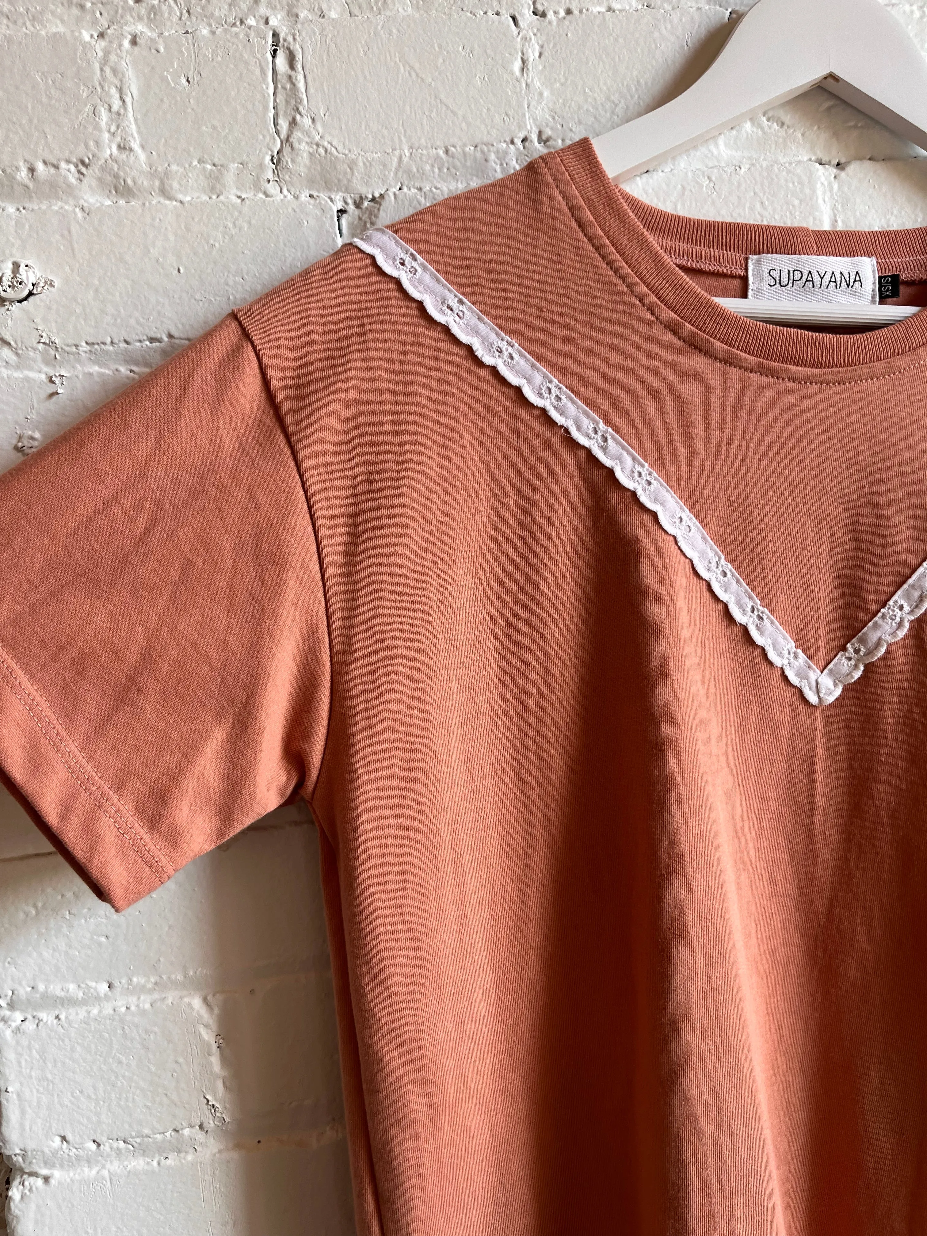 Peachy loose fit tee in heavy cotton