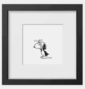 Peanuts Vampire Framed Handmade Print