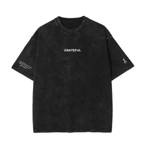 "GRATEFUL" OVERSIZED ACID WASH TEE