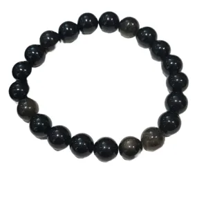 Rainbow Obsidian stone bracelet handmade