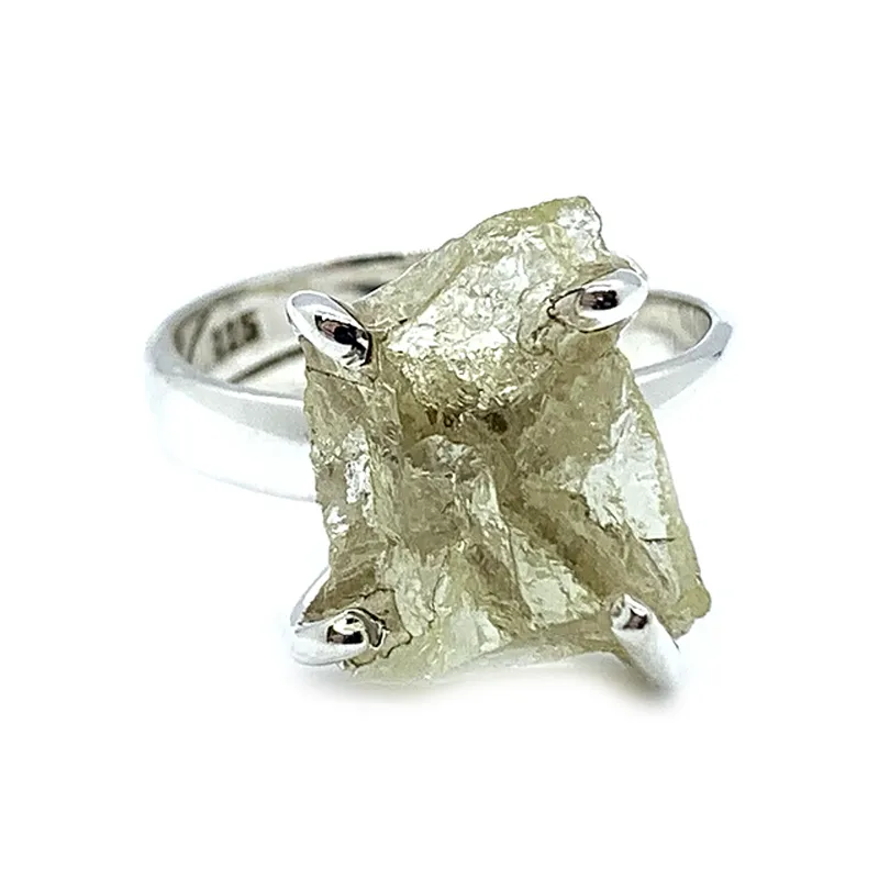 Raw Lemon Quartz Handmade Ring