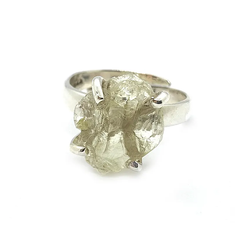 Raw Lemon Quartz Handmade Ring