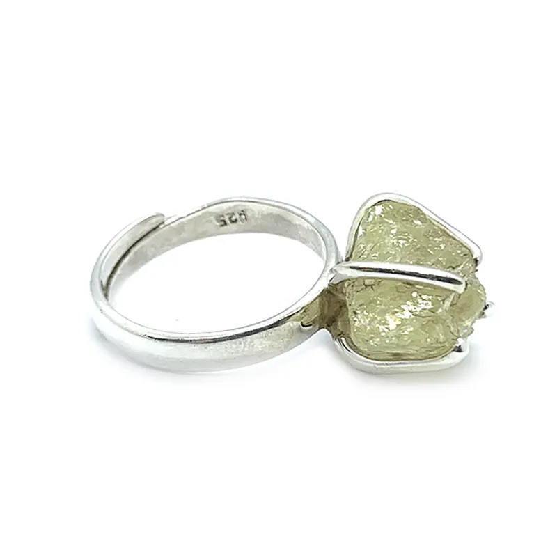 Raw Lemon Quartz Handmade Ring