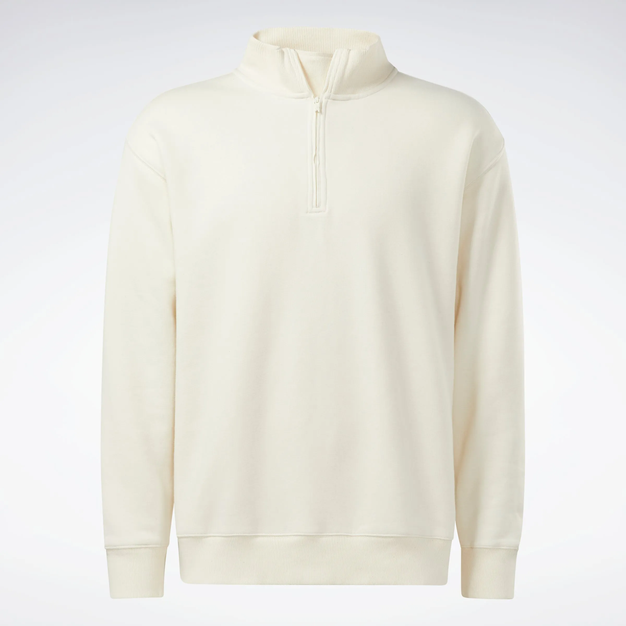 Reebok Apparel Men Classics Natural Dye Quarter-Zip Sweatshirt Non-Dyed