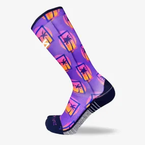 Retro Palms Compression Socks (Knee-High)