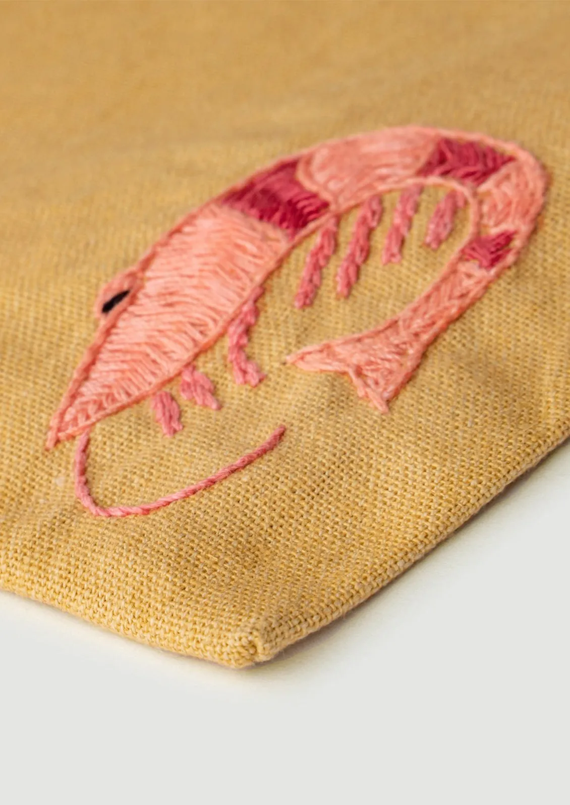 Shrimp Embroidered Placemat