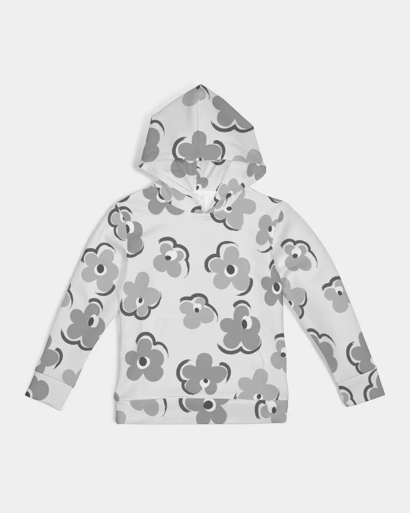 SMF Gray Flowers Kids Hoodie