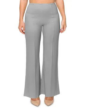 Solid gray formal dressy pants with seam front slim looking