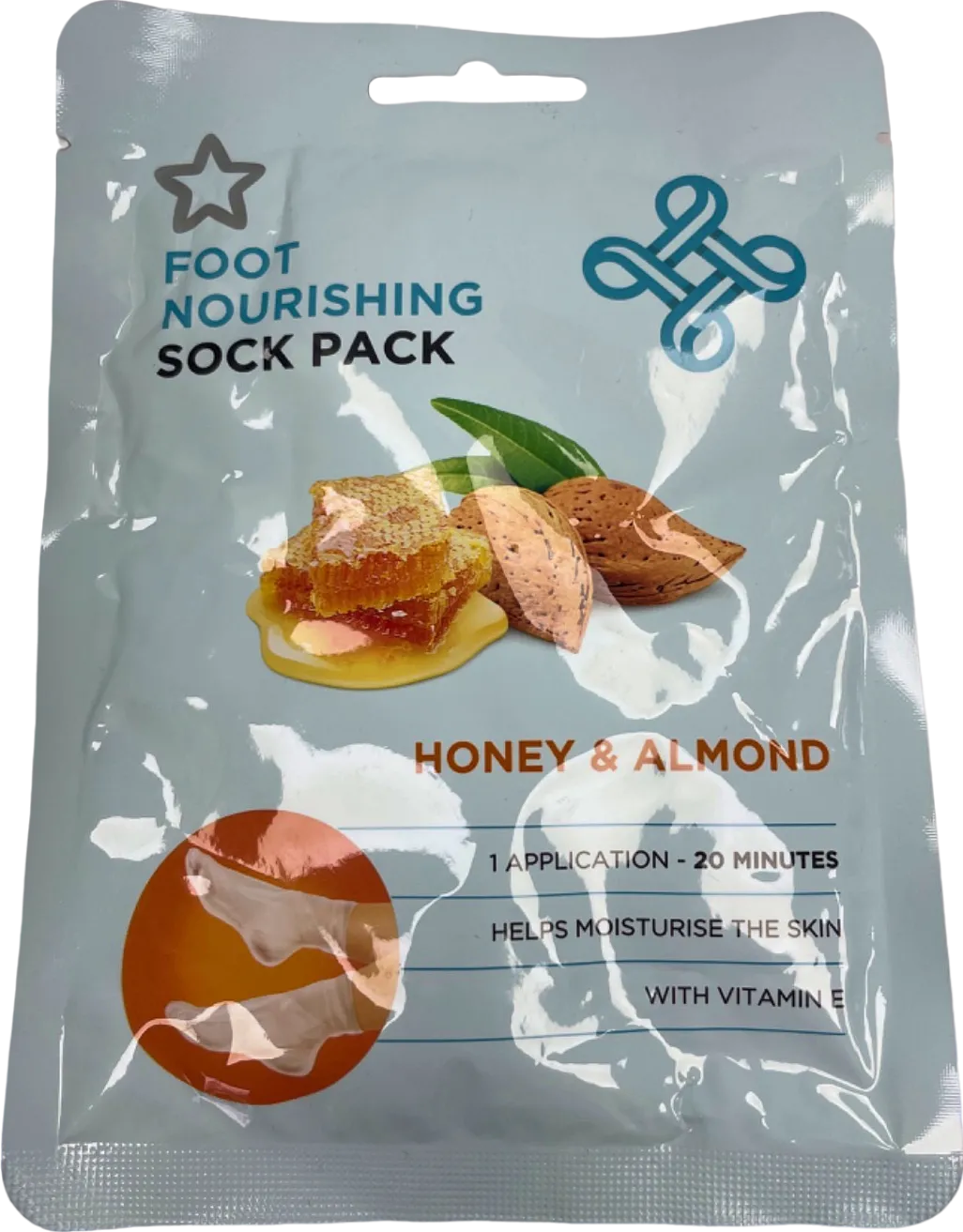 Superdrug Foot Nourishing Sock Pack Honey & Almond No Shade No Size