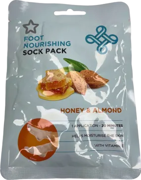 Superdrug Foot Nourishing Sock Pack Honey & Almond No Shade No Size