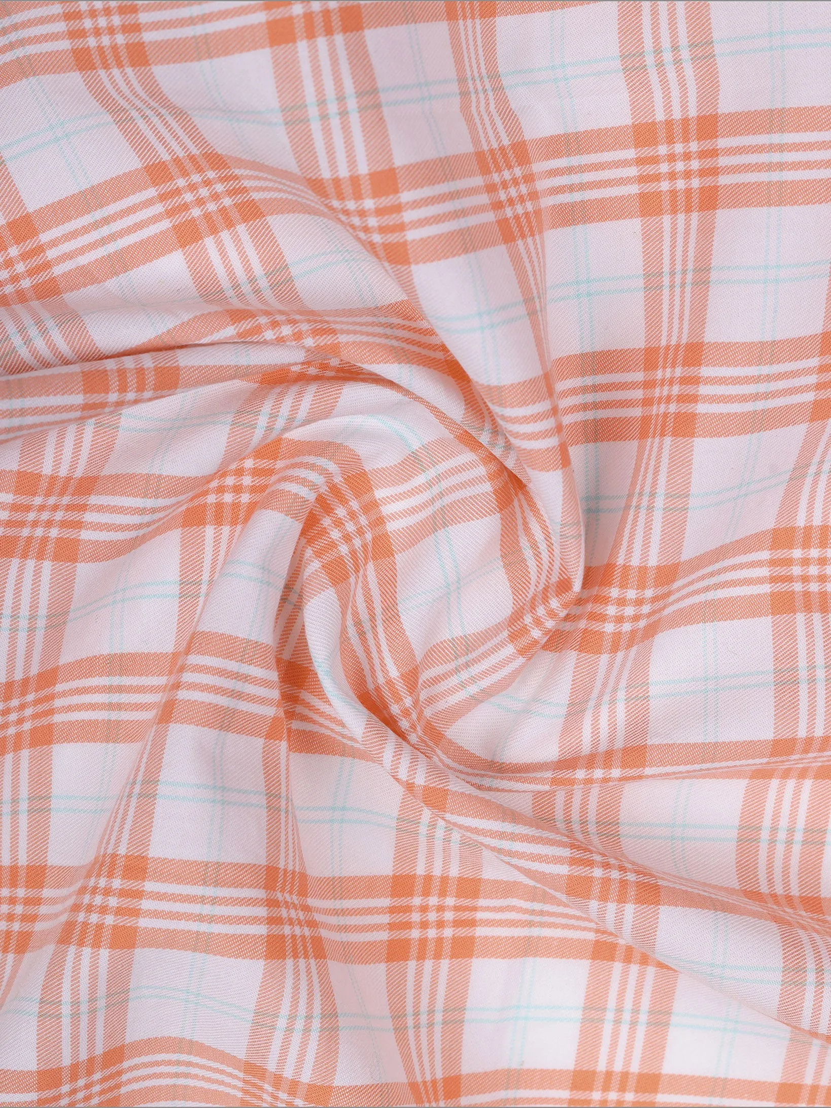 Tartan Plaid Orange Luxury Check Shirt