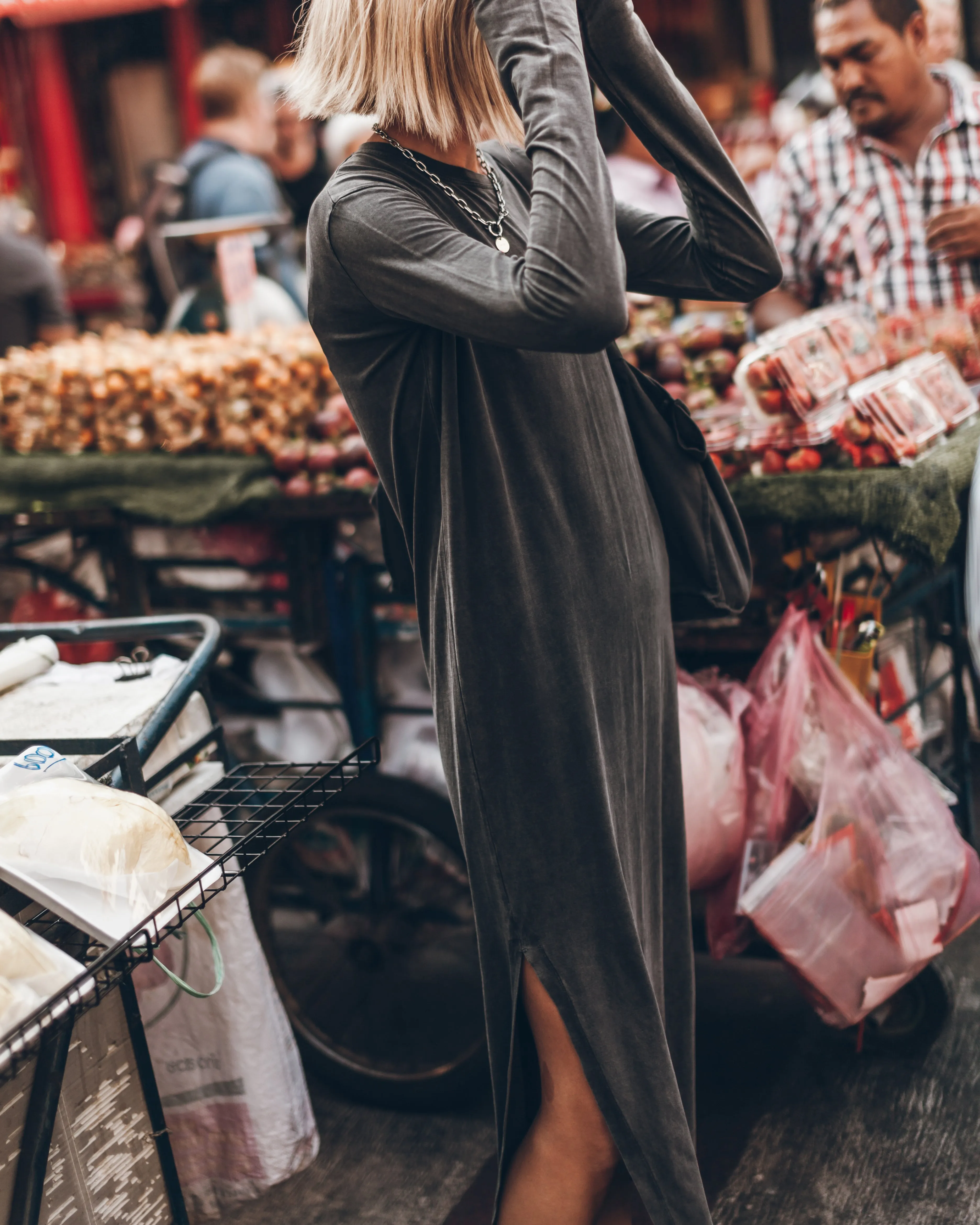 The Dark Faded Longsleeve Dress