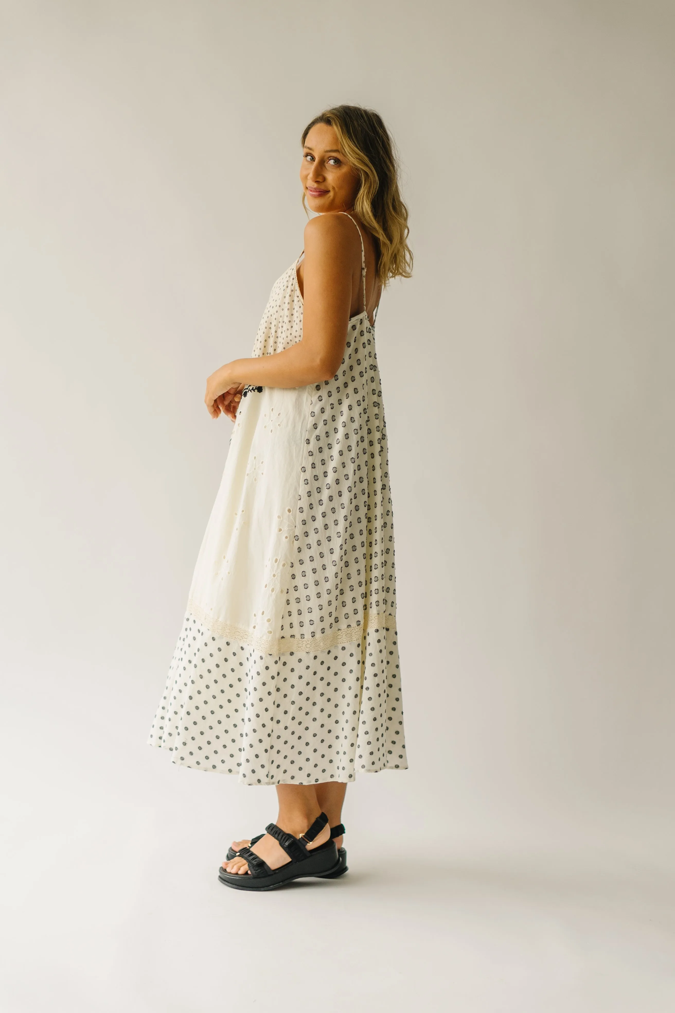 The Hurley Patterned Tank Dress in Cream