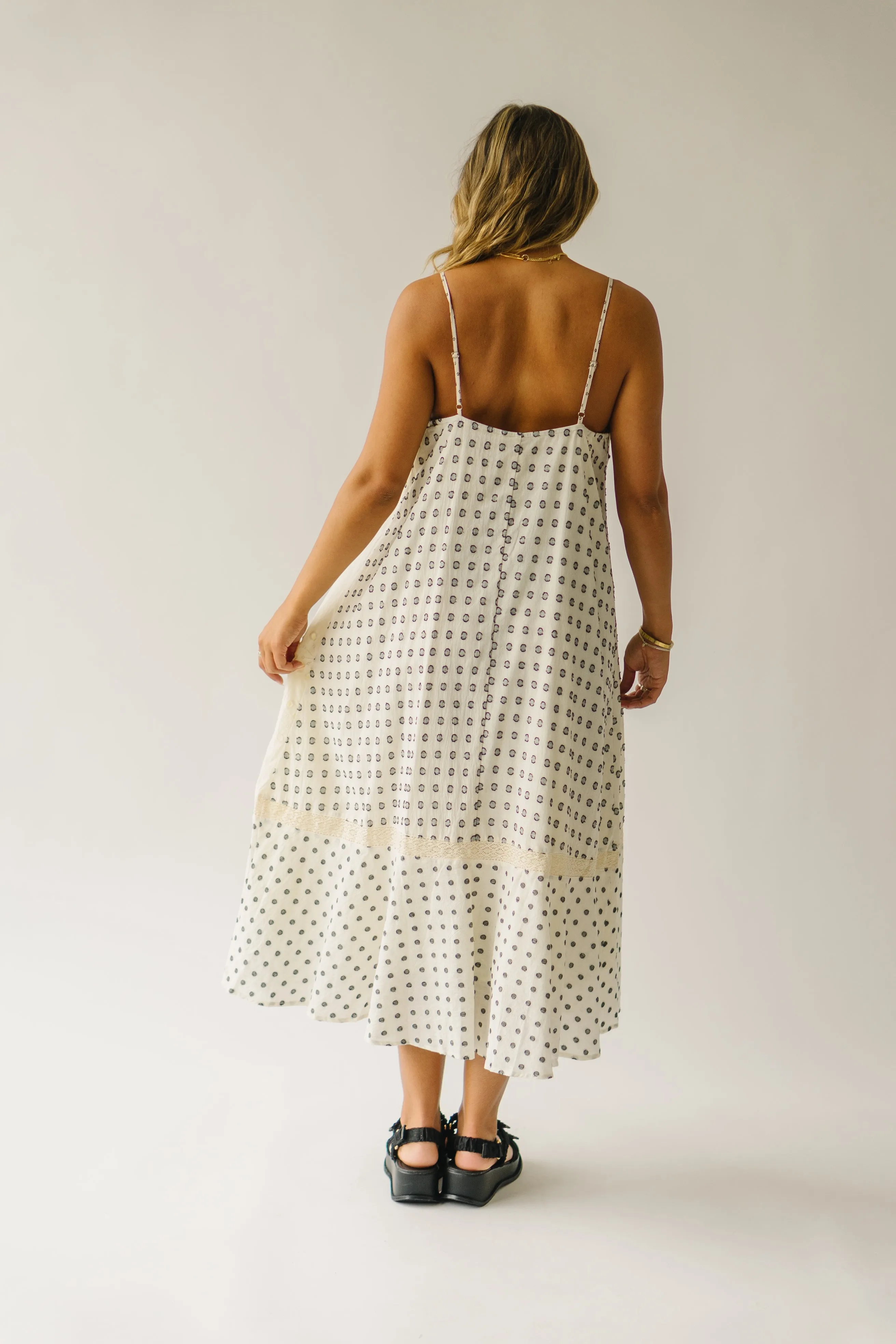 The Hurley Patterned Tank Dress in Cream