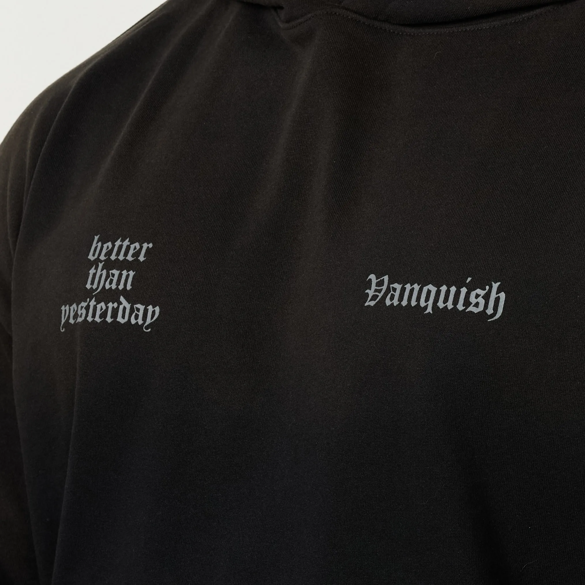 Vanquish Sun-faded Black Oversized Pullover Hoodie