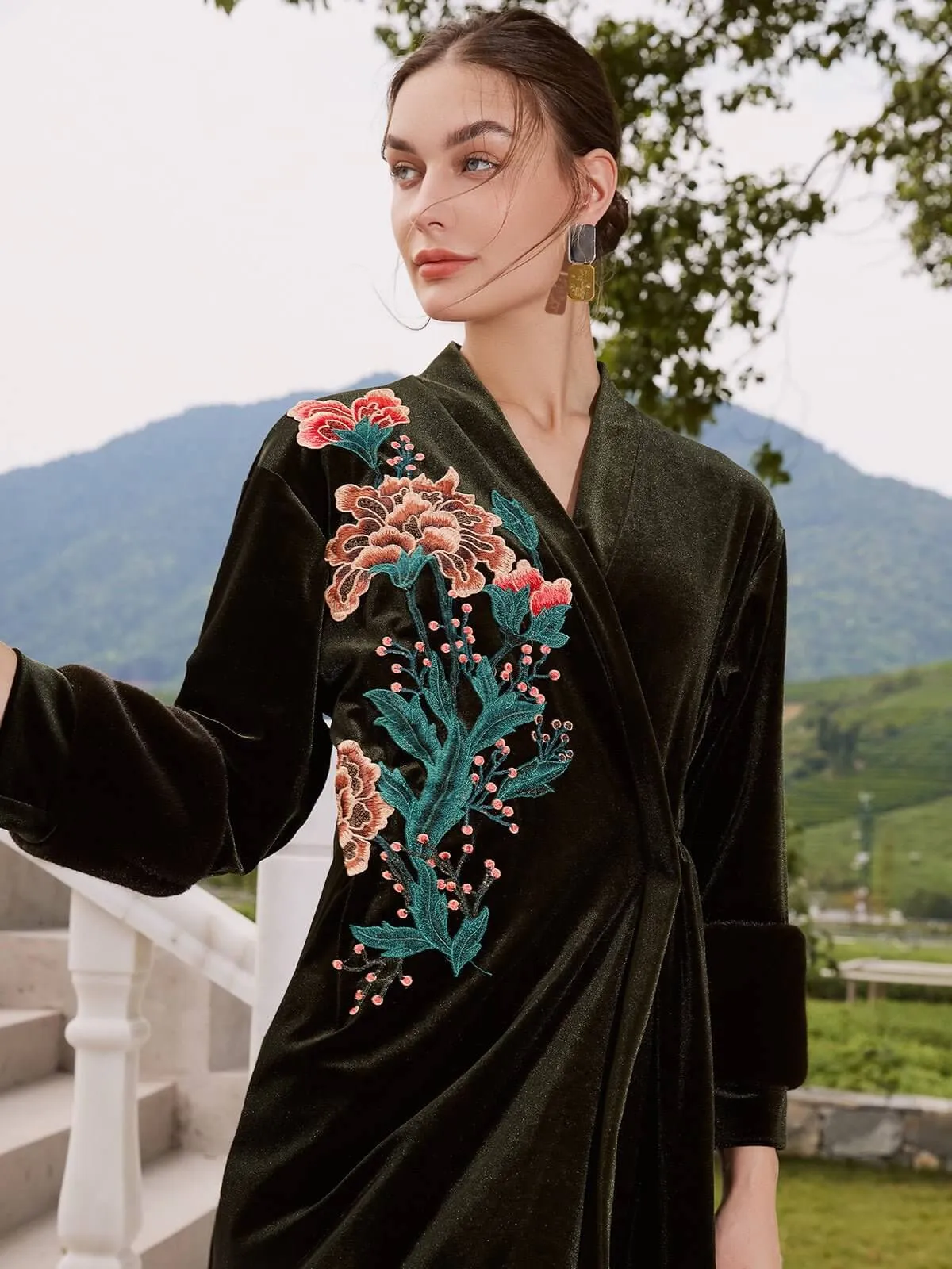 Velvet Embroidered Robe