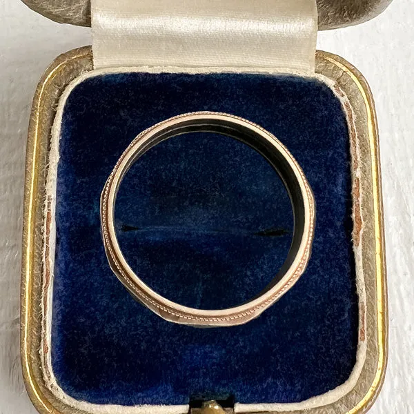 Vintage Patterned Wedding Band, Size 8 3/4