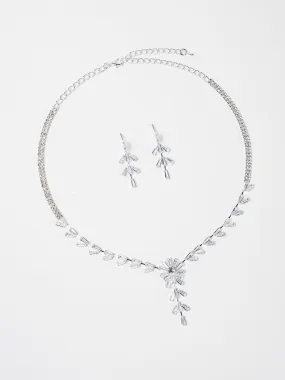 Zoe CZ Rhinestone Elegant Necklace Set